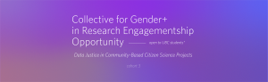 Collective for Gender+ in Research Engagementship: Data Justice in Community-Based Citizen Science Projects (Cohort #3)